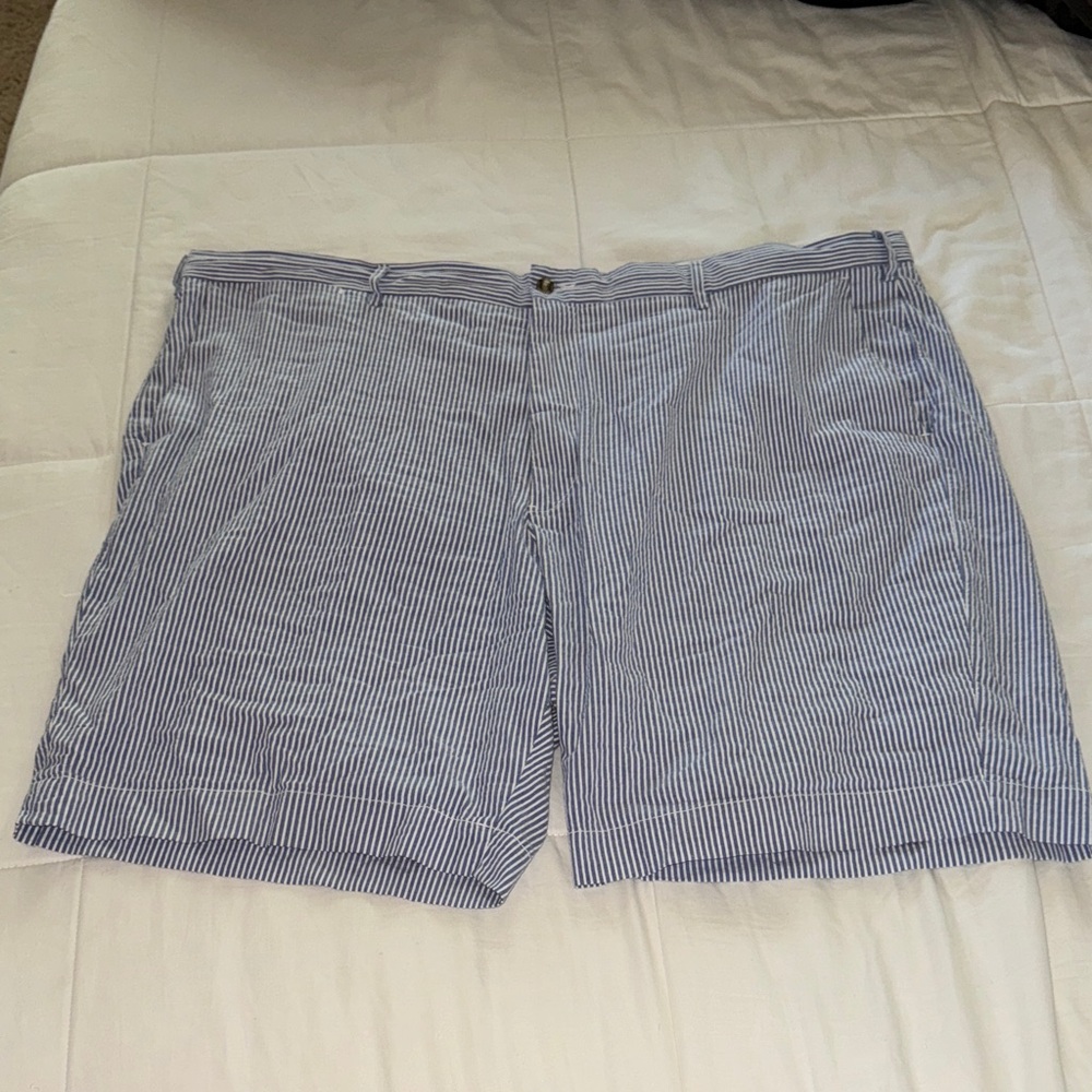 Polo Ralph Lauren Chino Shorts Men's  Blue White Seer Sucker Size 46B
